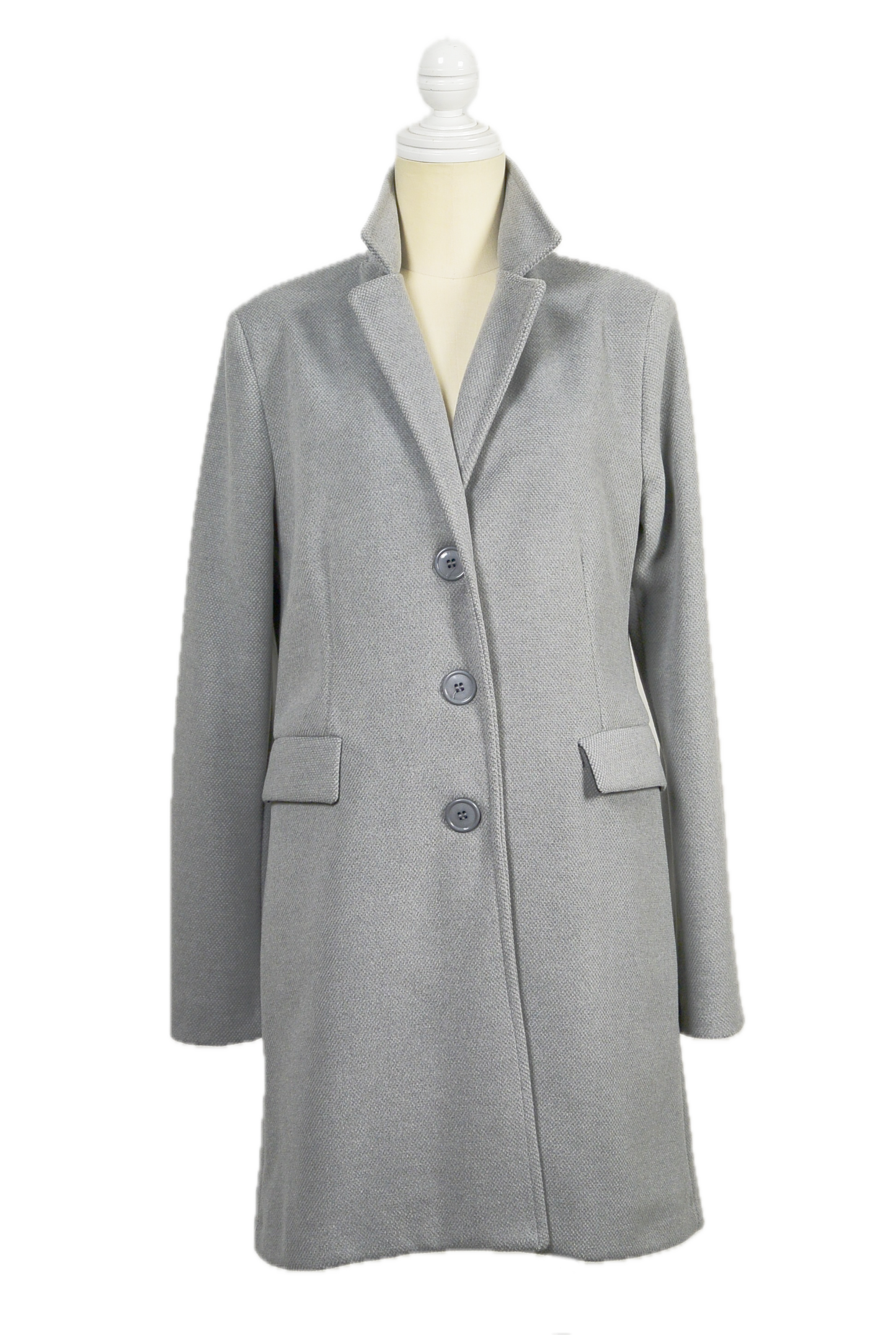 Cappotto grigio slim.